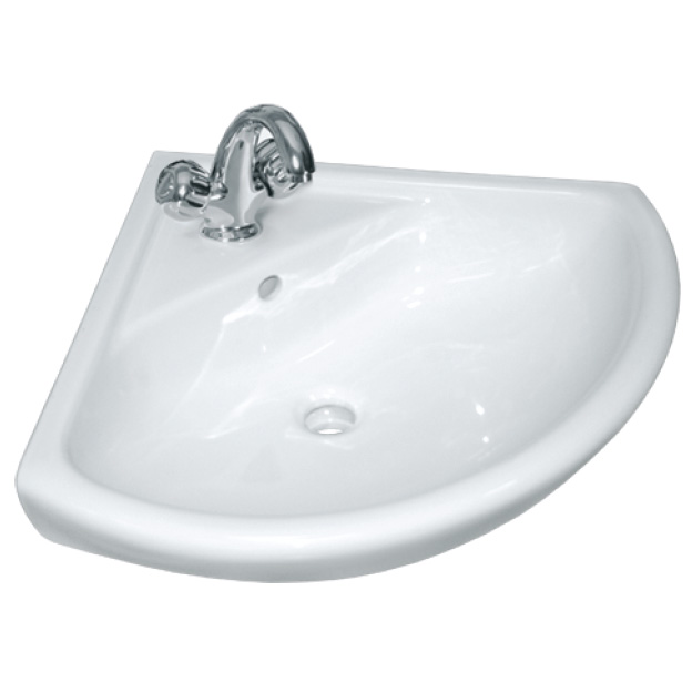 Умывальник угловой Элегия угол 460 (белый с от/под смеситель)