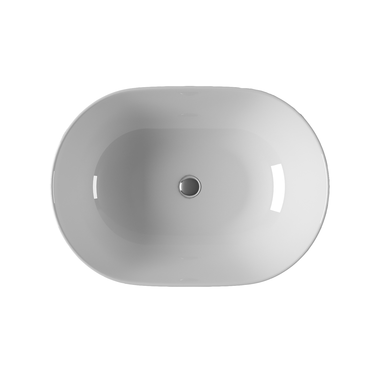 Умывальник накладной A257A овальный без перелива (485*350*140 мм)