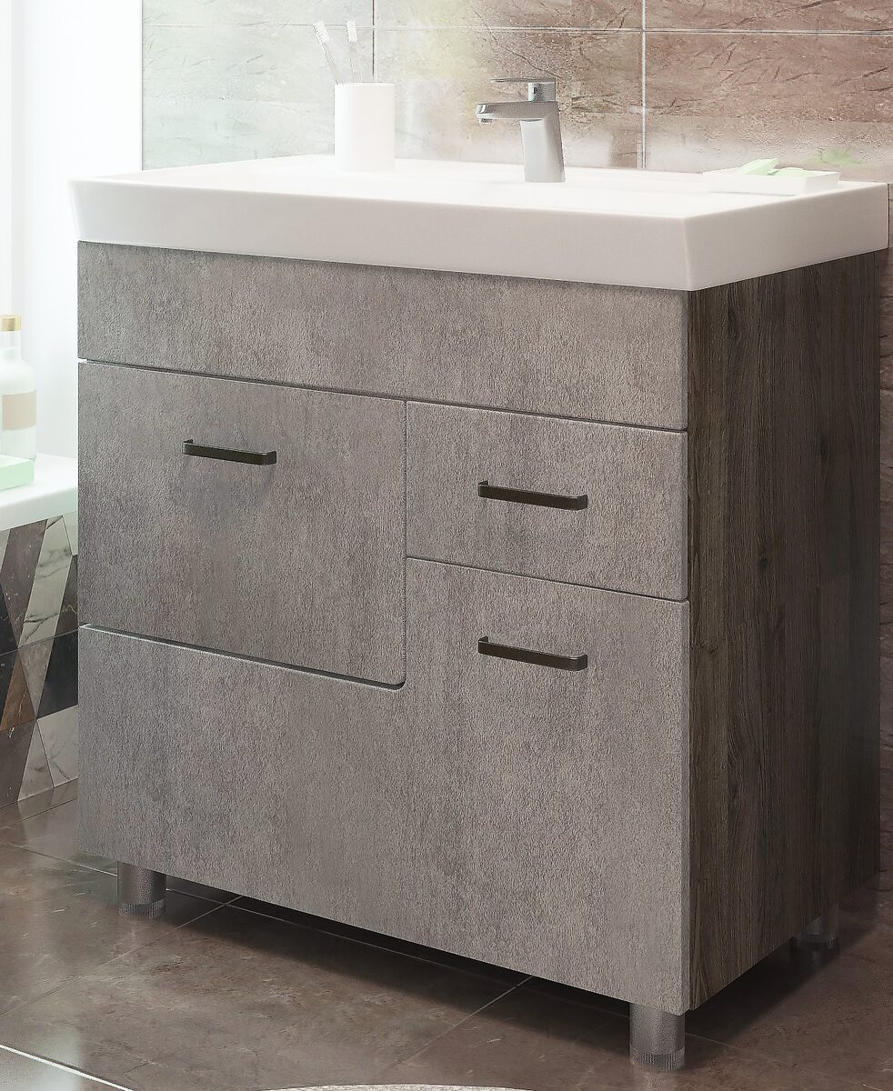 80 Тумба "Catherine 80 №2"  (ум. Фостер 800П/800/COMO 80) белый камень