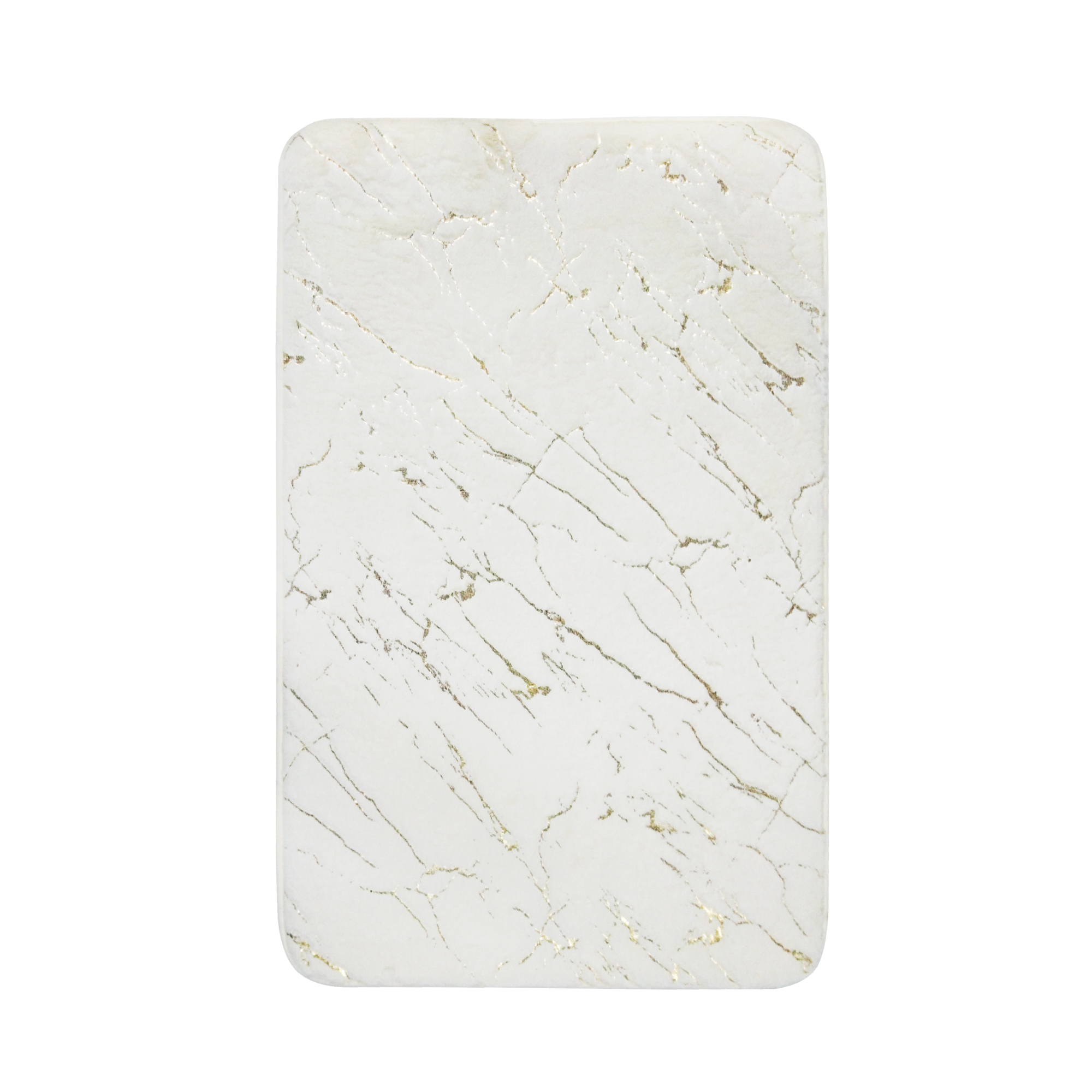 Коврик для ванной 50*80см, MARBLE айвори с золотом
