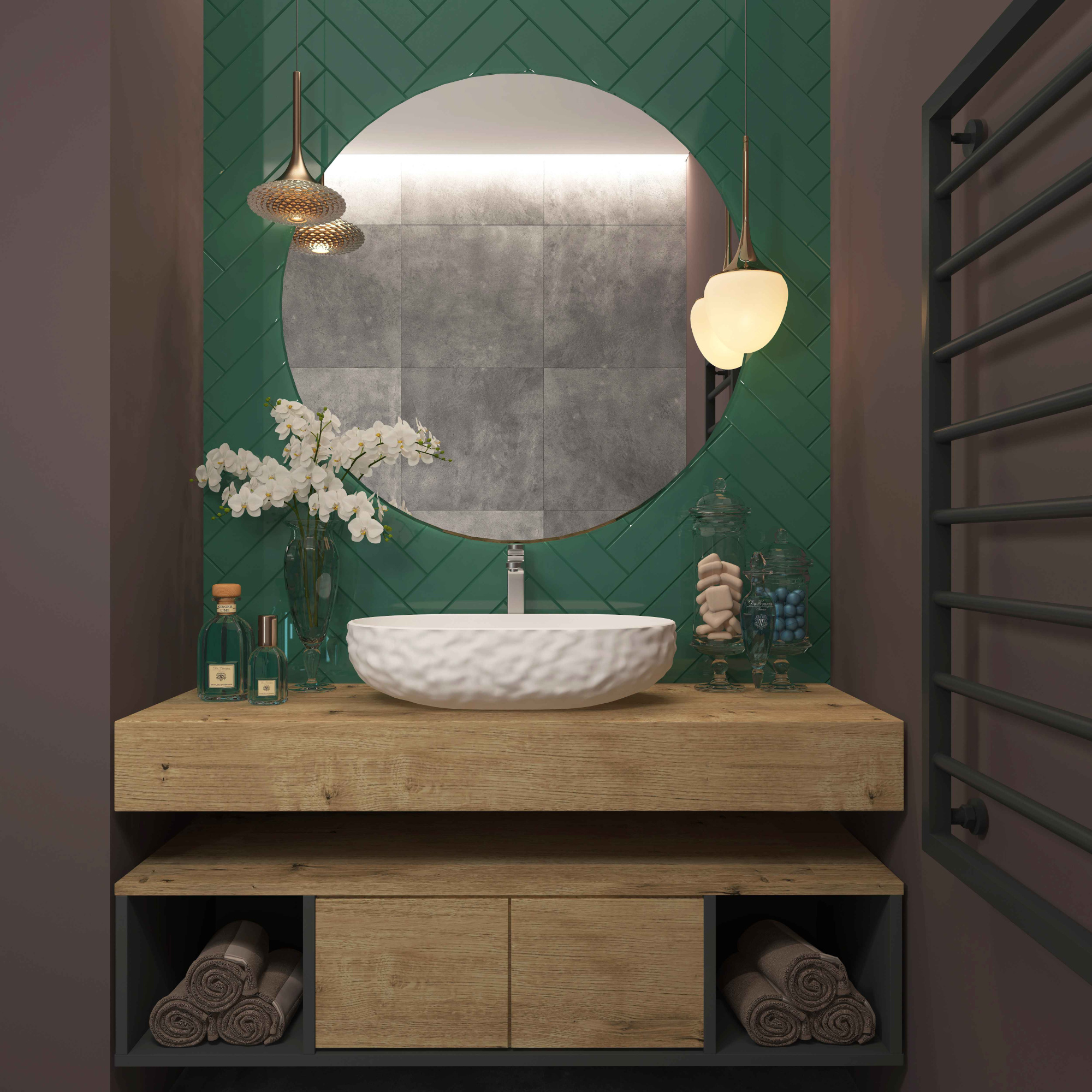 Умывальник накладной A257T овальный без перелива (600*400*140 мм)