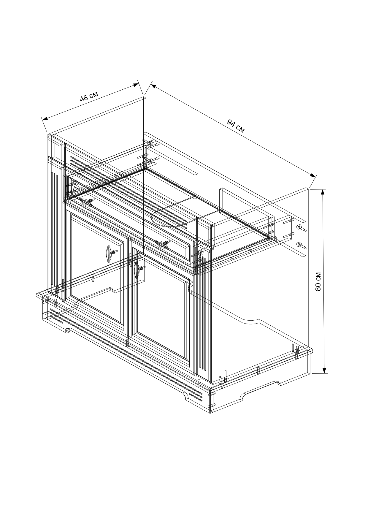 105 Тумба "Taylor 105" (ум. Дуглас 105/Виктория-100) с сифоном