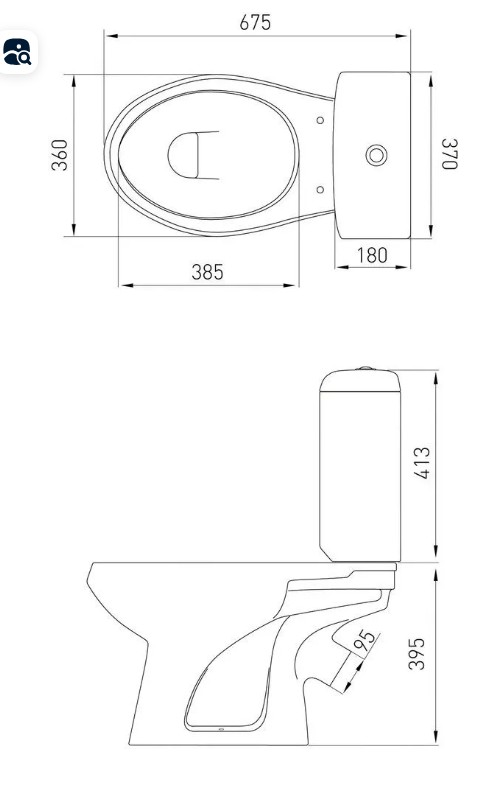 Унитаз-компакт Элисса Премьер белый нижний подвод (Старый Оскол)