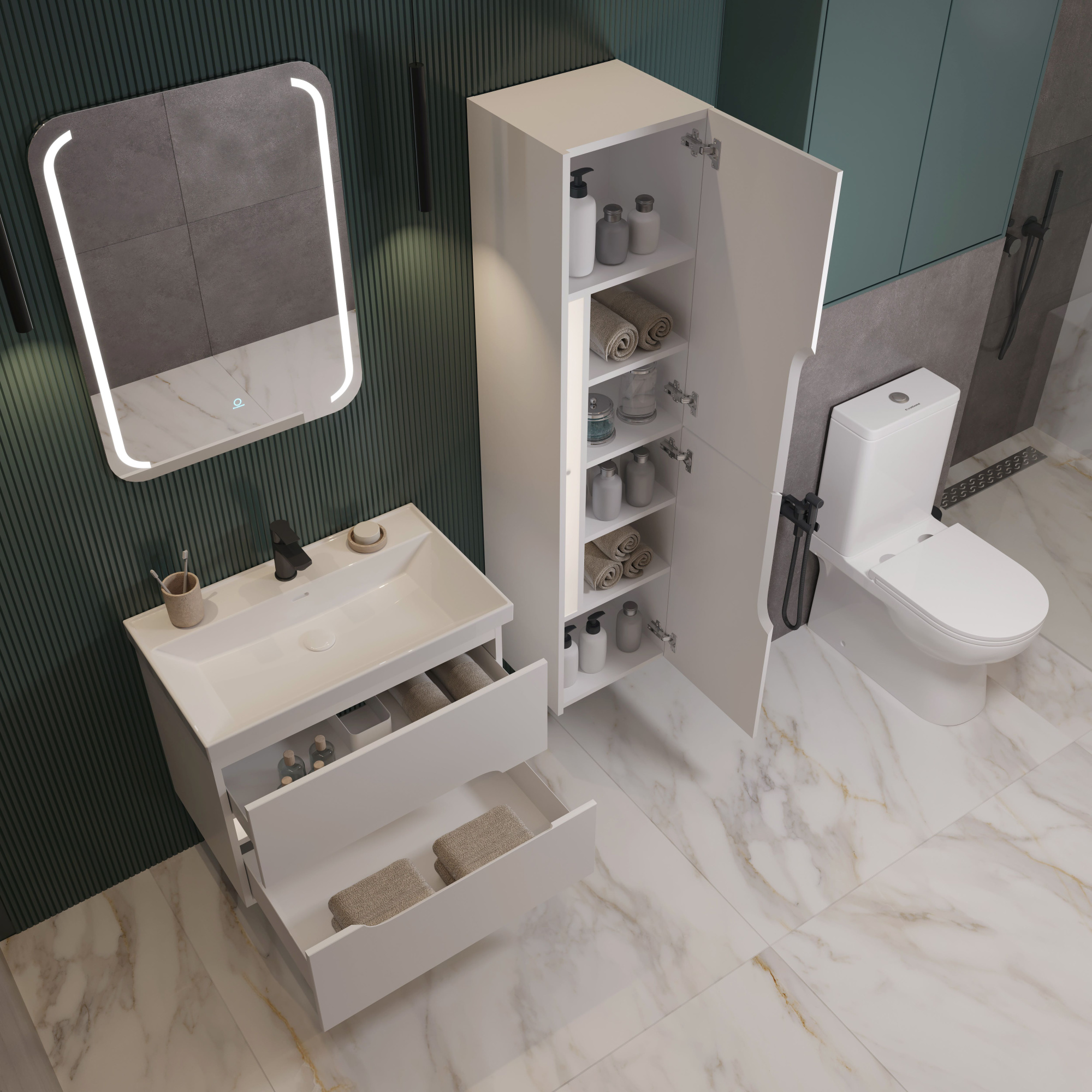 75 Тумба подвесная Шелл 75 (ум. Line 75, Элина 75)