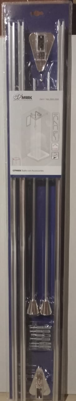 Гибкий карниз для ванной 3м, хром (штанга универсальная)