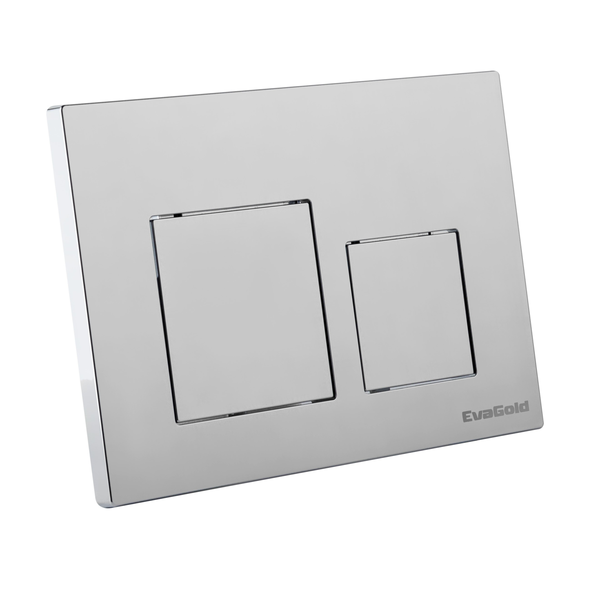 Кнопка смыва EvaGold 05, пластик квадрат хром для инсталляции EvaGold 400 и EvaGold 500