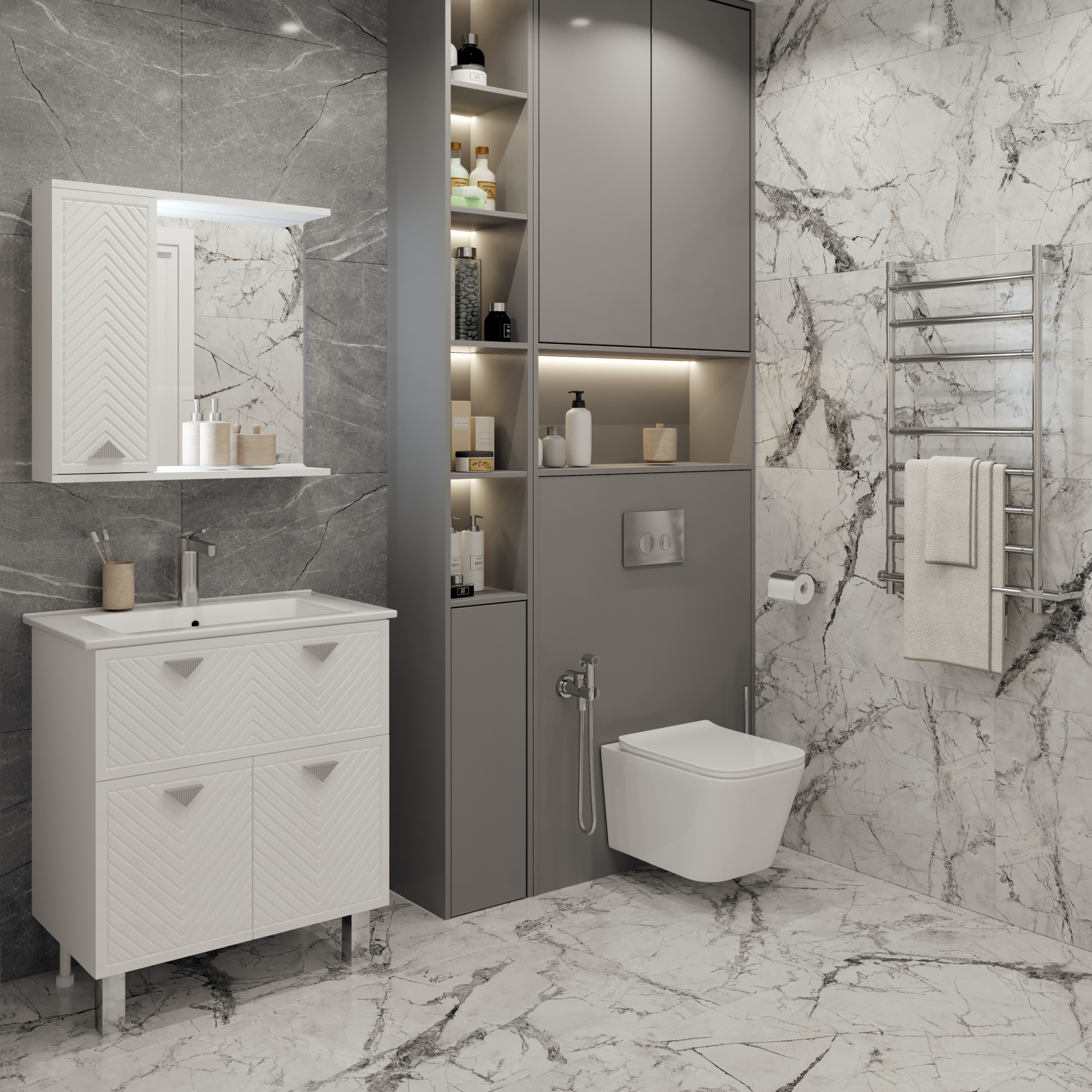 75 Зеркало-шкаф "Sky 75"