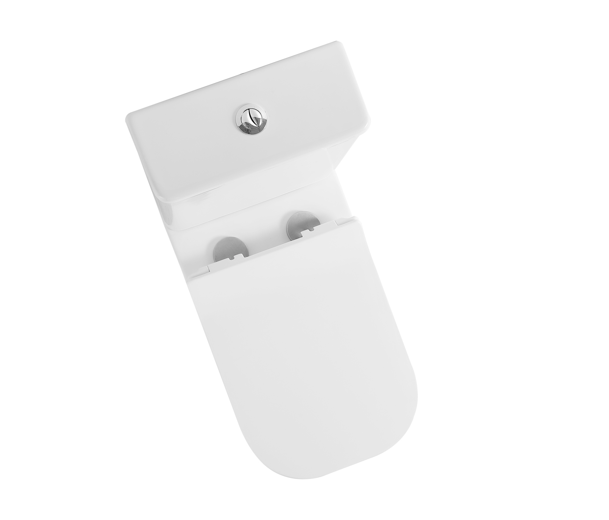 Унитаз-компакт EG307T безободковый круговой смыв, сиденье тонкое ДП, крепления, арматура, горизонтальный выпуск (T2335)