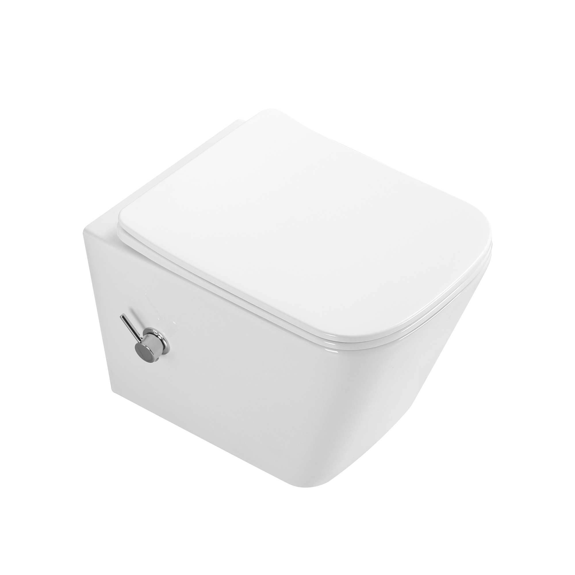 Унитаз подвесной EG130B с биде безободковый, сиденье тонкое ДП, крепления