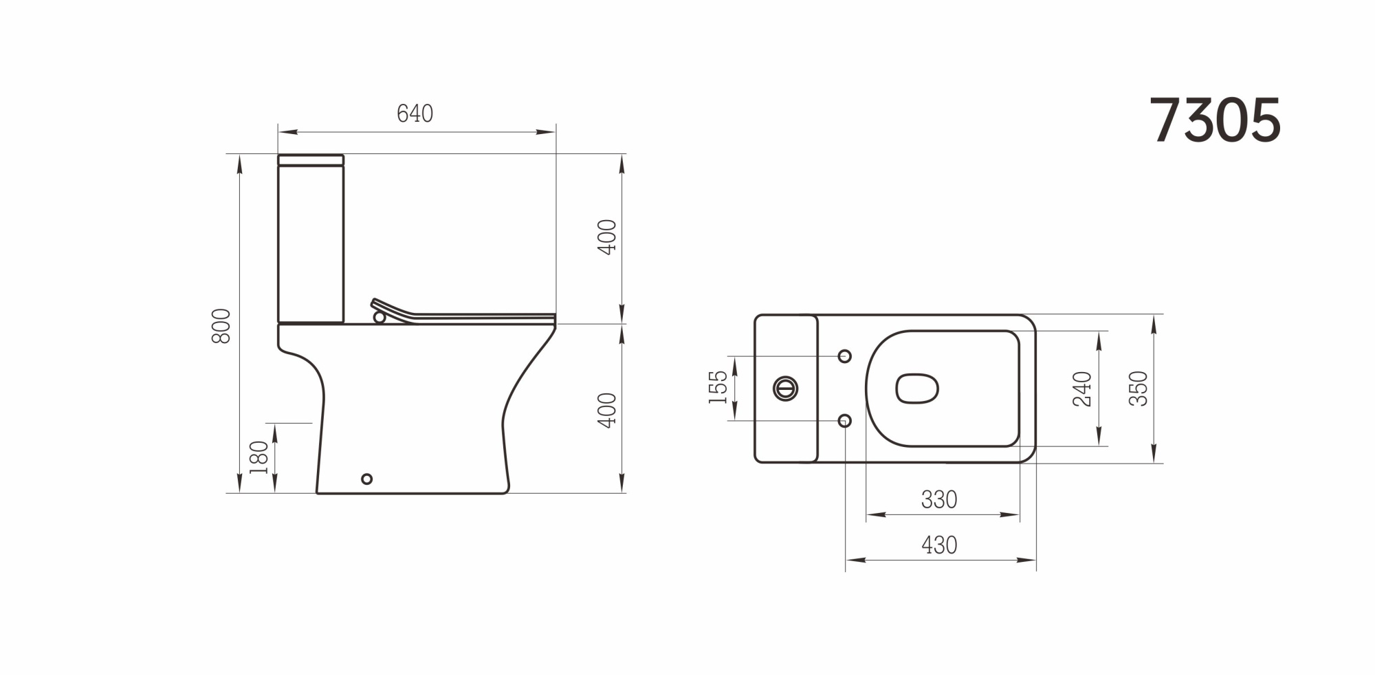 Унитаз-компакт EG307T безободковый круговой смыв, сиденье тонкое ДП, крепления, арматура, горизонтальный выпуск (T2335)