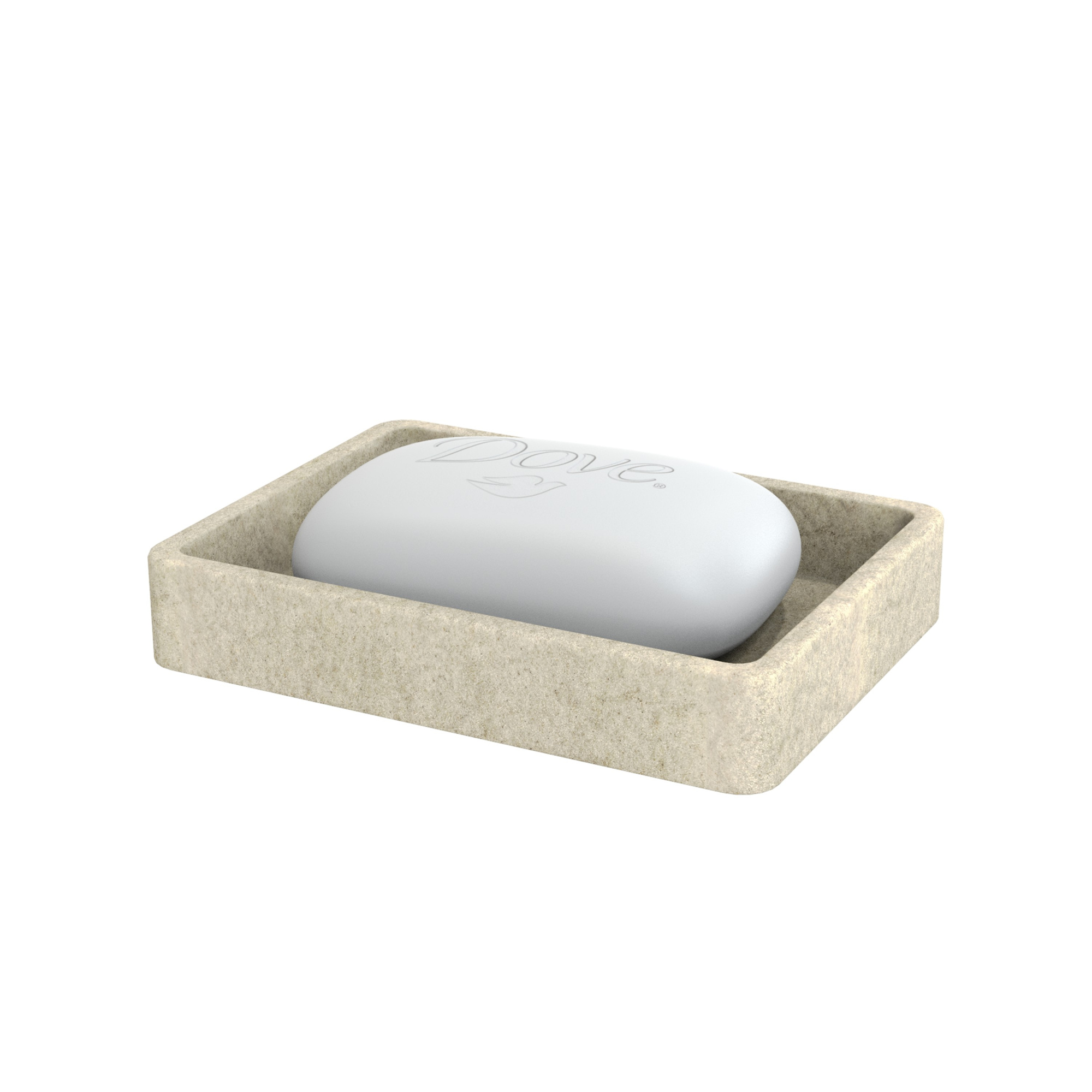 Мыльница настольная, STONE, NATURAL, полирезин