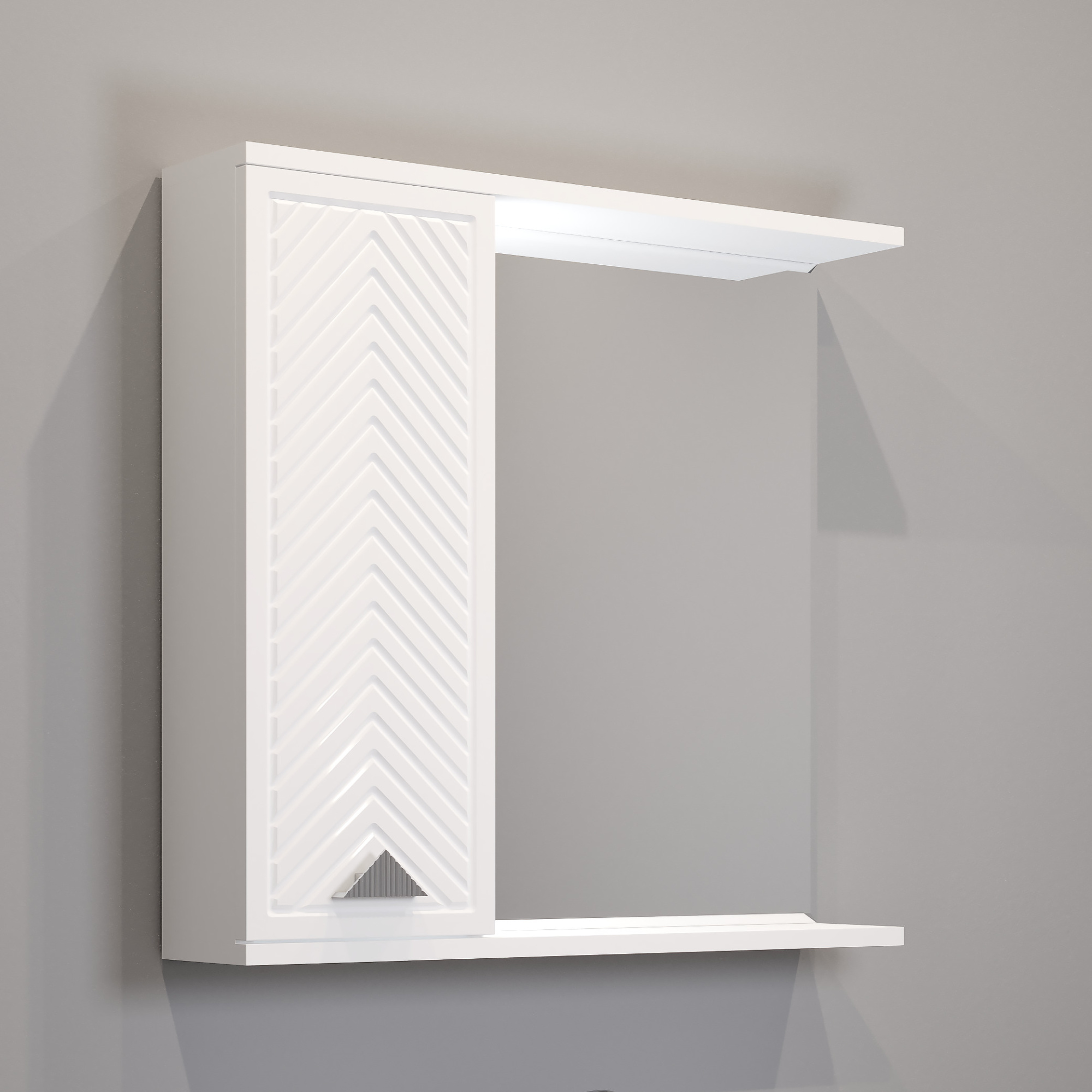 75 Зеркало-шкаф "Sky 75" №2 (индиго/кашемир)