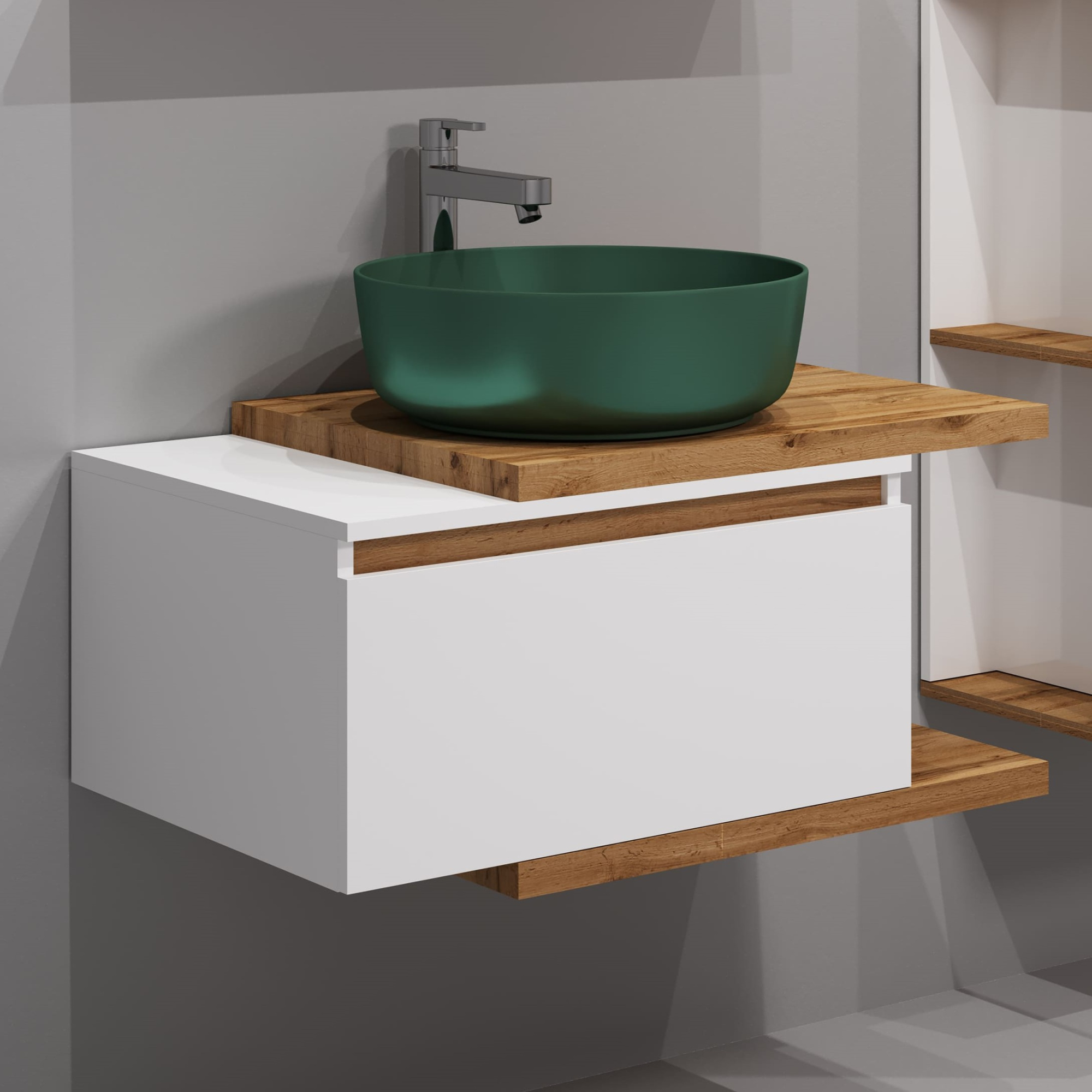 80 Подвесная тумба "Forest 80" (ум. А433 BM /А433 WGM) Pur-клей