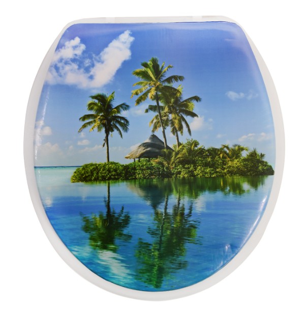 Мягкое сиденье для унитаза "Остров", белый