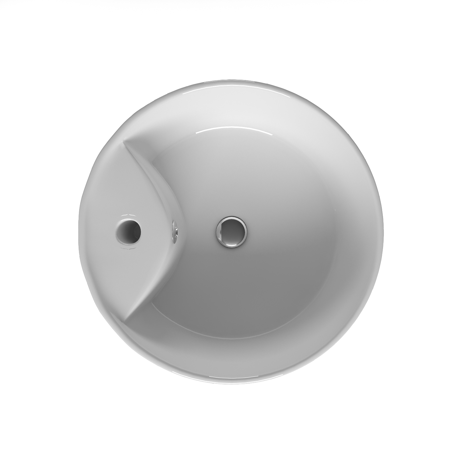 Умывальник накладной A029 круглый с переливом (405*405*145 мм)