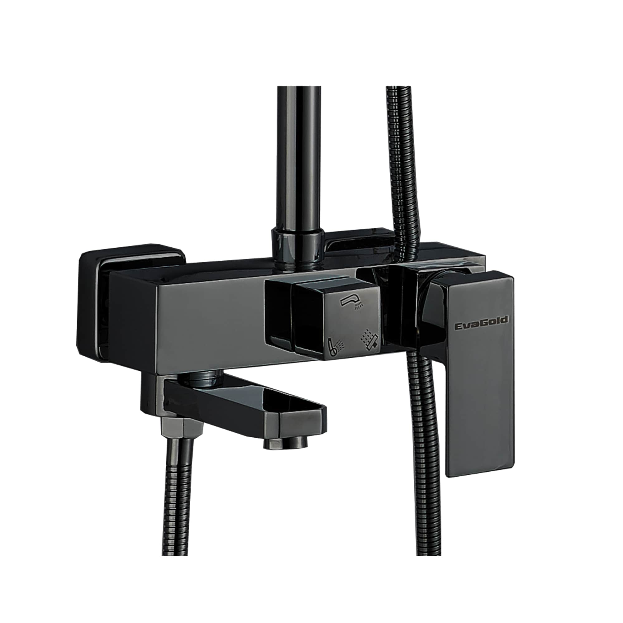 Richard FS01B-PVD Душевая стойка (150 см) со смесителем латунь, черный EvaGold