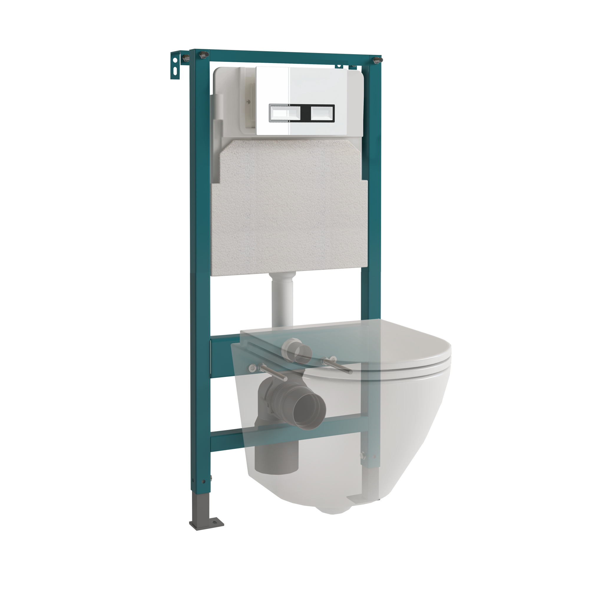 Кнопка смыва сенсорная EvaGold 08S, пластик белая для инсталляции EvaGold 500S с сенсорным управлением