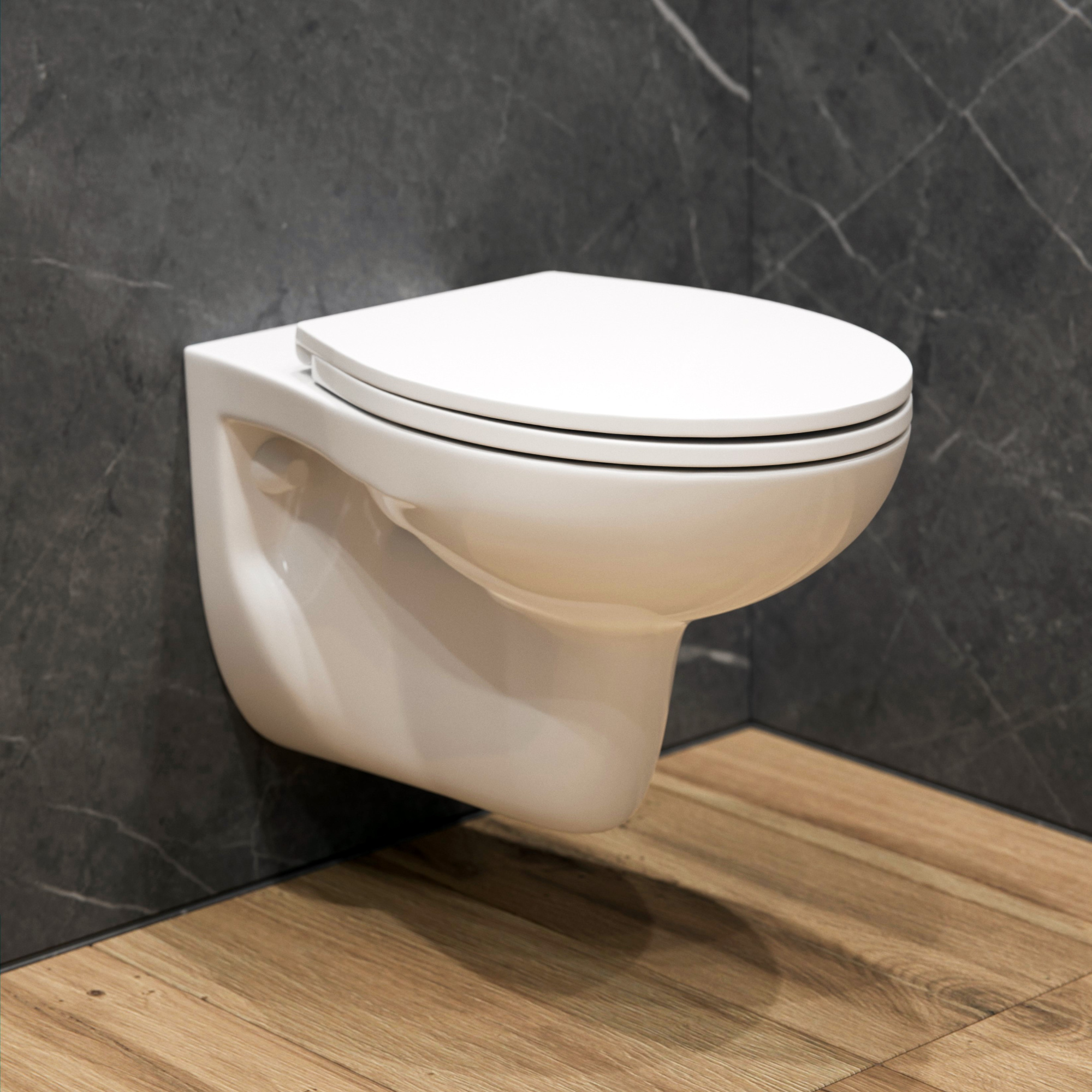 Унитаз подвесной K701 безободковый, сиденье тонкое ДП