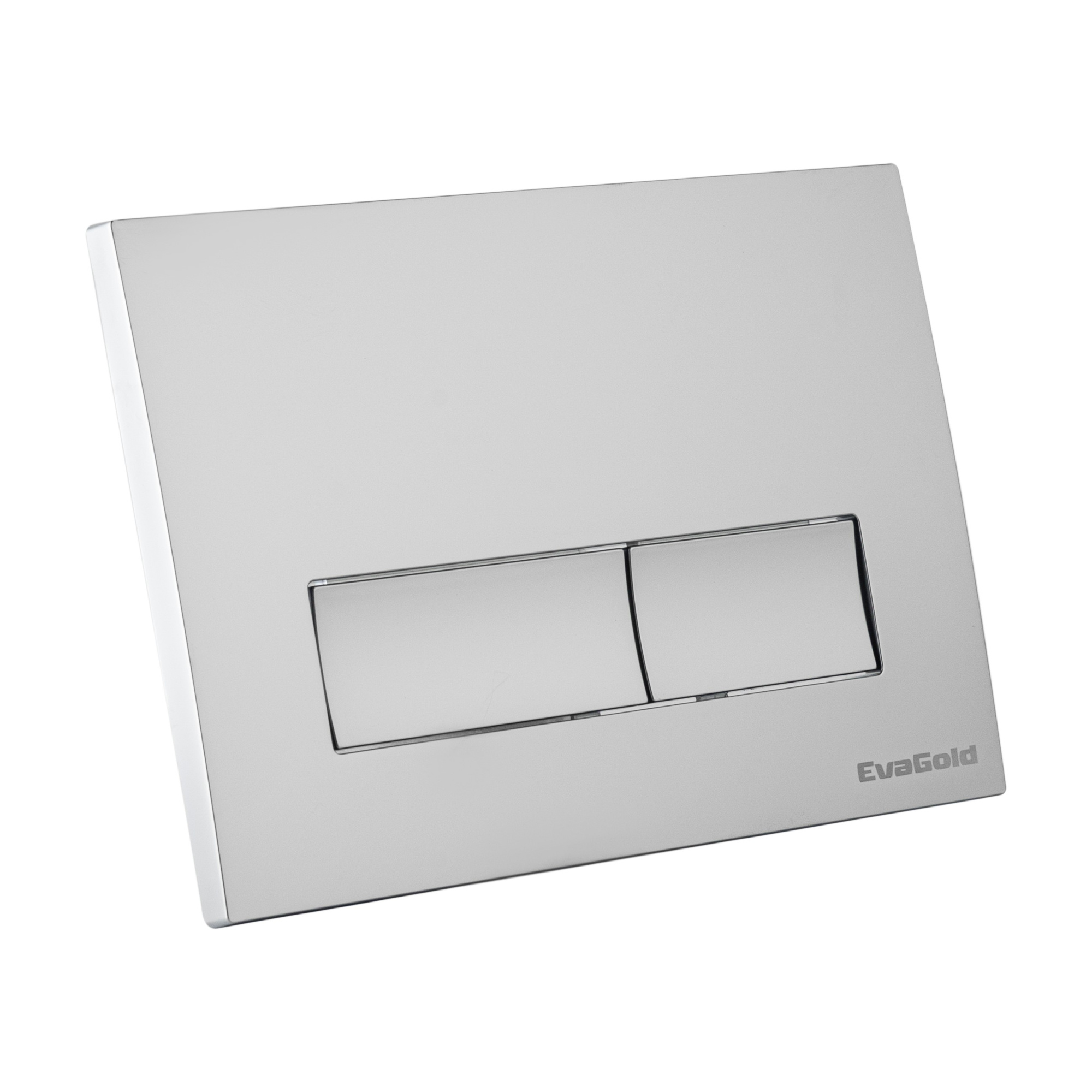 Кнопка смыва EvaGold 02, пластик прямоугольник хром матовый для инсталляции EvaGold 400 и EvaGold500