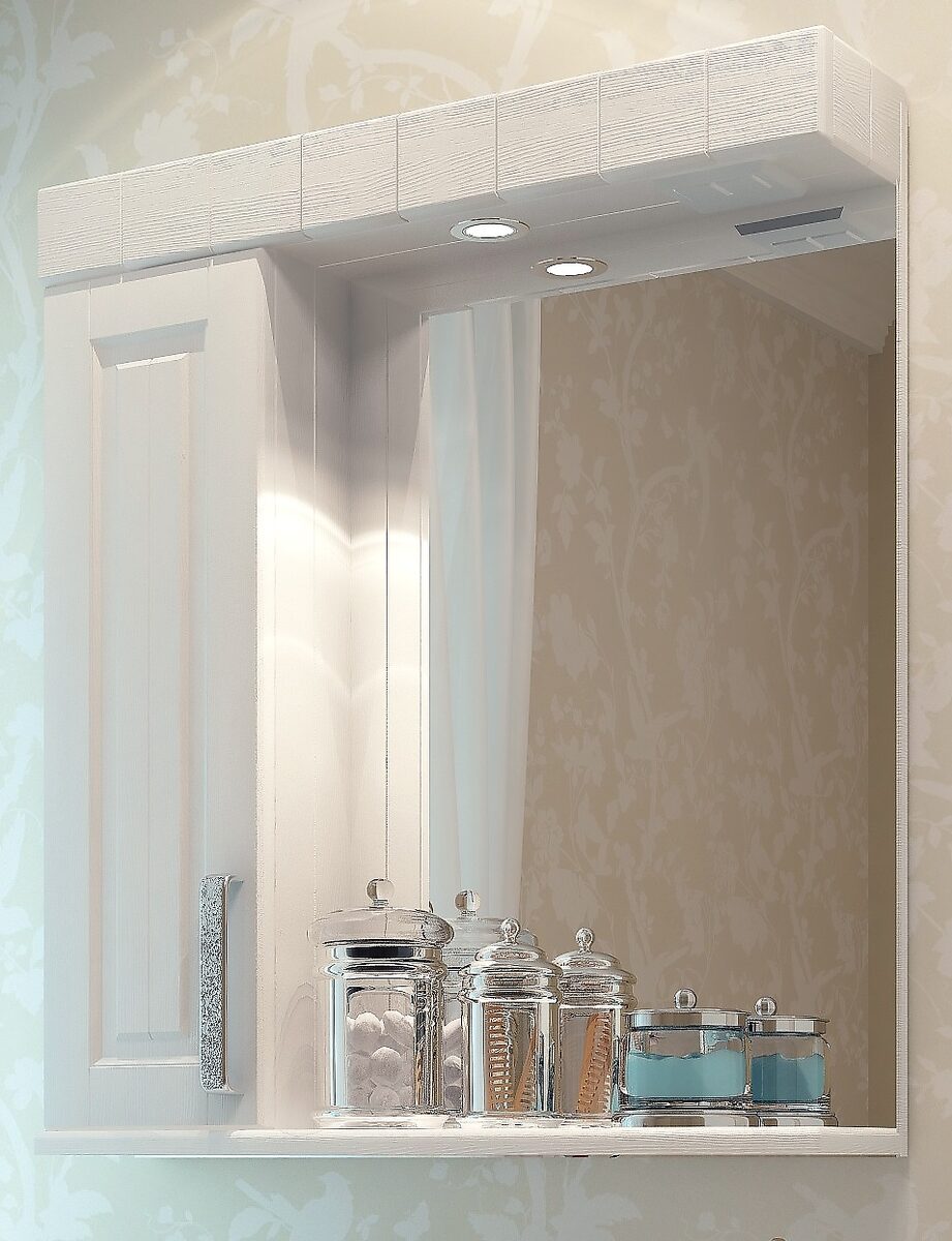 70 Зеркало-шкаф "Paradiz 70" белое дерево