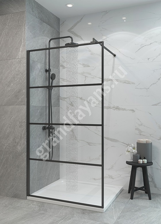 Душевые ограждения из стекла от компании Грандфаянс