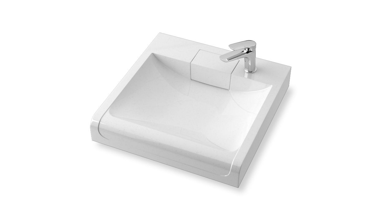 Раковина Аврора V56 на стир. машину 600*600*110 (кронштейны, сифон в компл)  