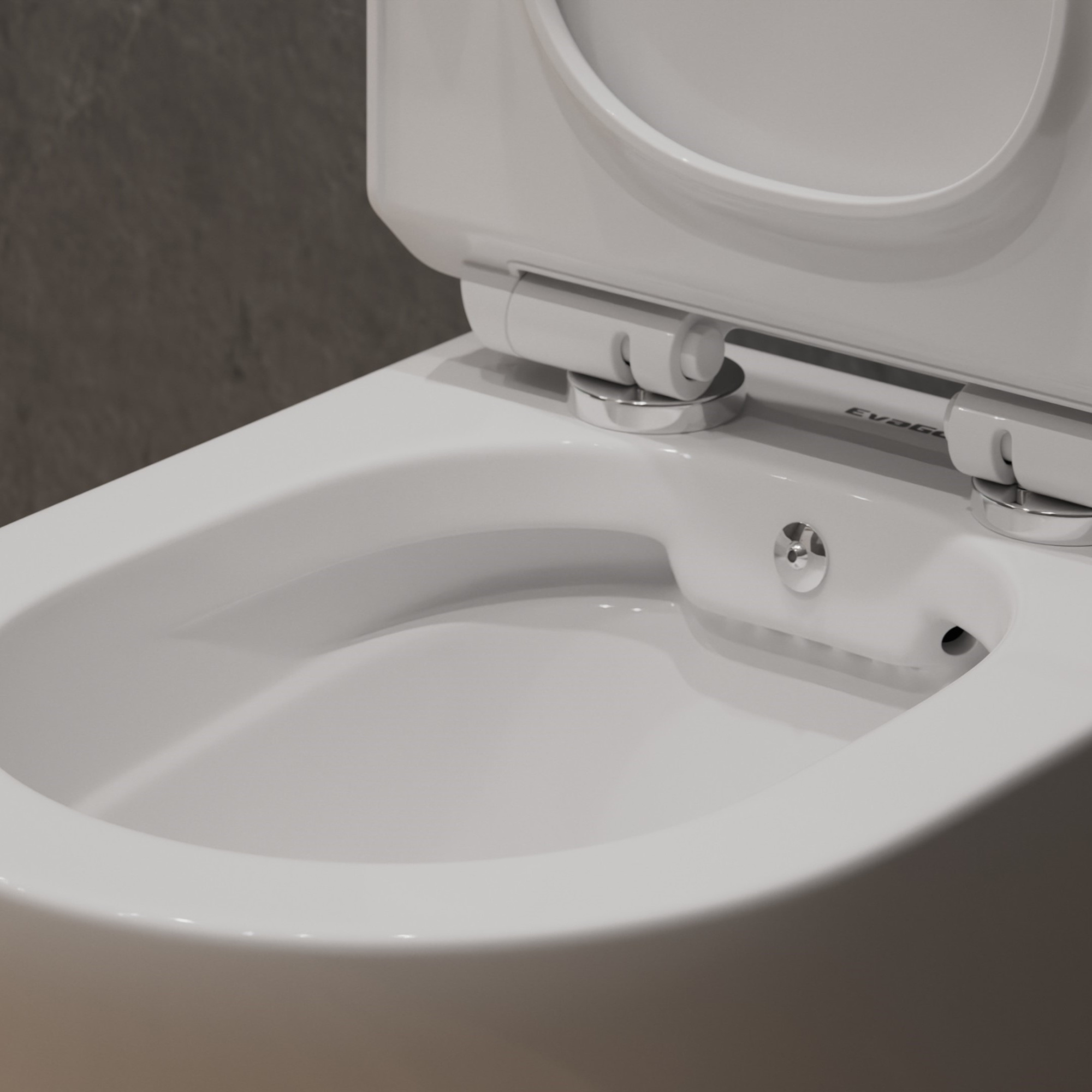 Унитаз подвесной K505B с биде безободковый, сиденье тонкое ДП, крепления