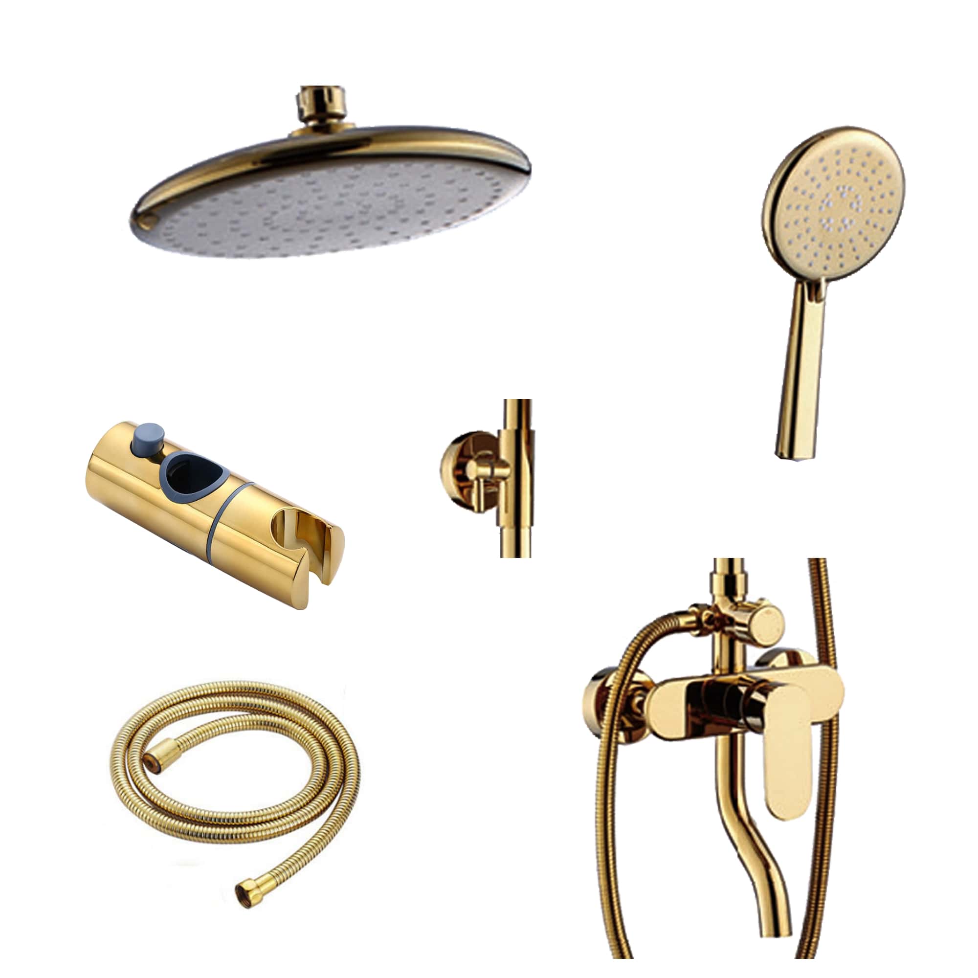 Retro FS10G-PVD Душевая стойка со смесителем латунь, золото EvaGold