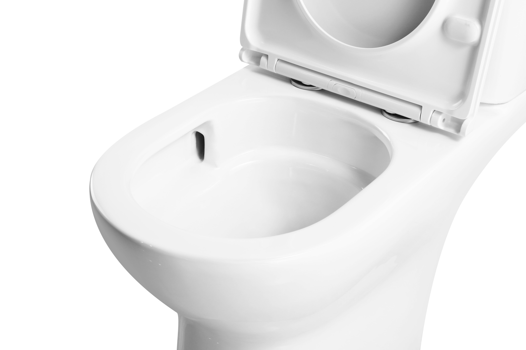 Унитаз-компакт EG303T безободковый круговой смыв, сиденье тонкое ДП, крепления, арматура, горизонтальный выпуск 1к.