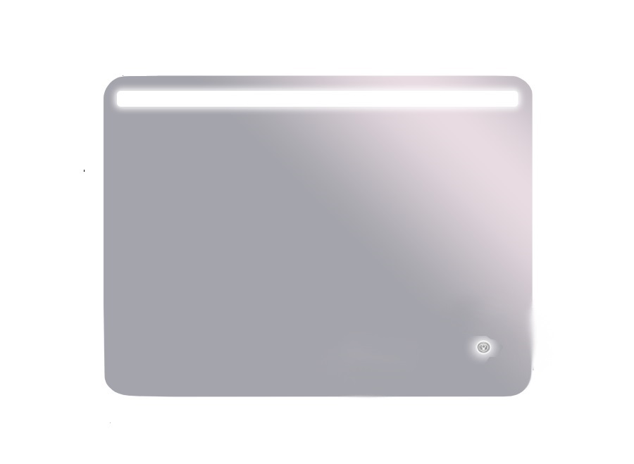 Зеркало Лион 50х60 Лайт прямоугольное с LED подсветкой (2 варианта навеса)