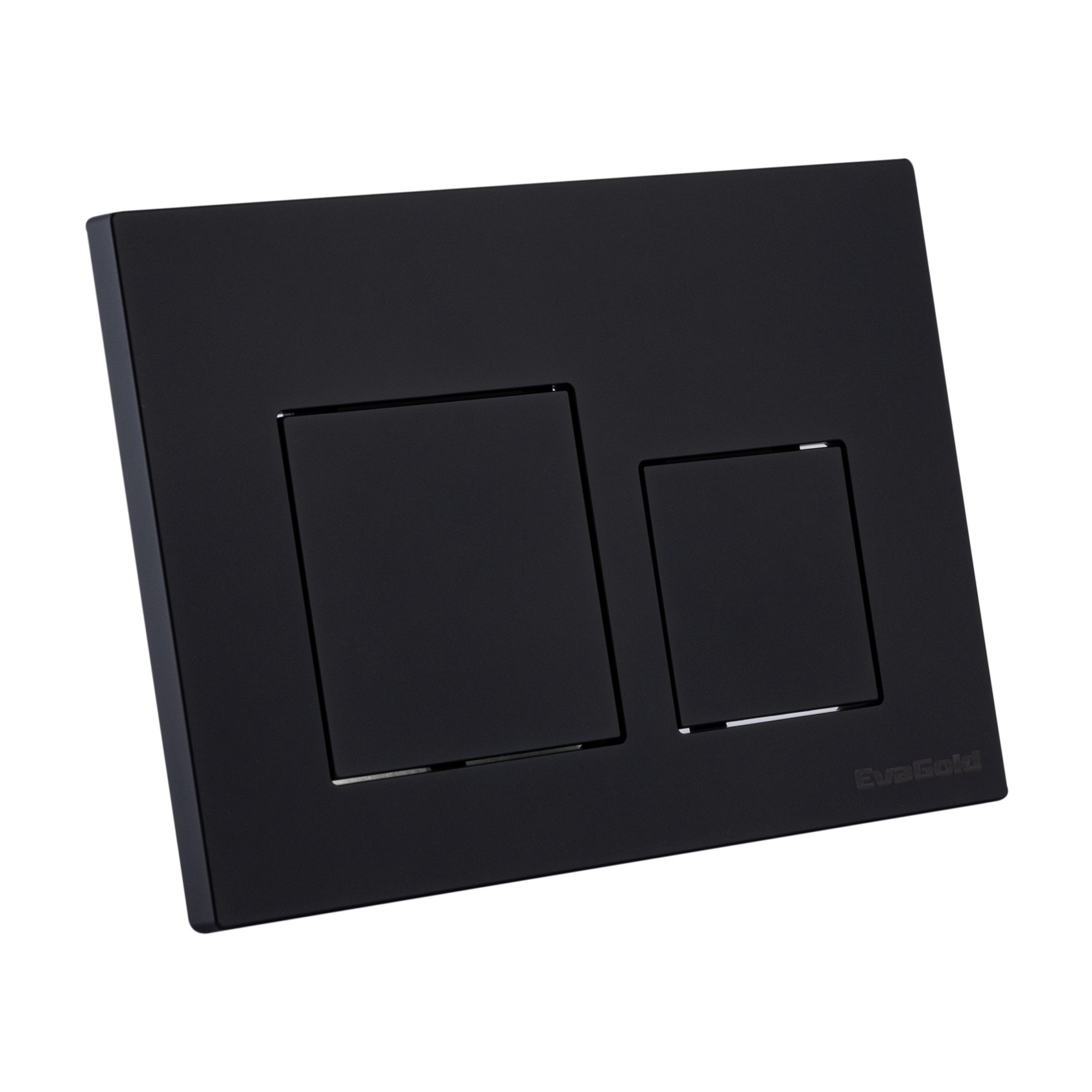 Кнопка смыва EvaGold 05, пластик квадрат черный матовый для инсталляции EvaGold 400 и EvaGold 500