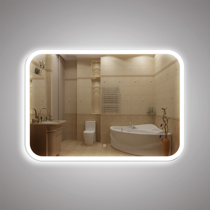 3410710ск Eva Gold Зеркало прямоуг. 341ск 70х100 см с LED подсветкой 9,6 Вт/м с сенсор.выключателем