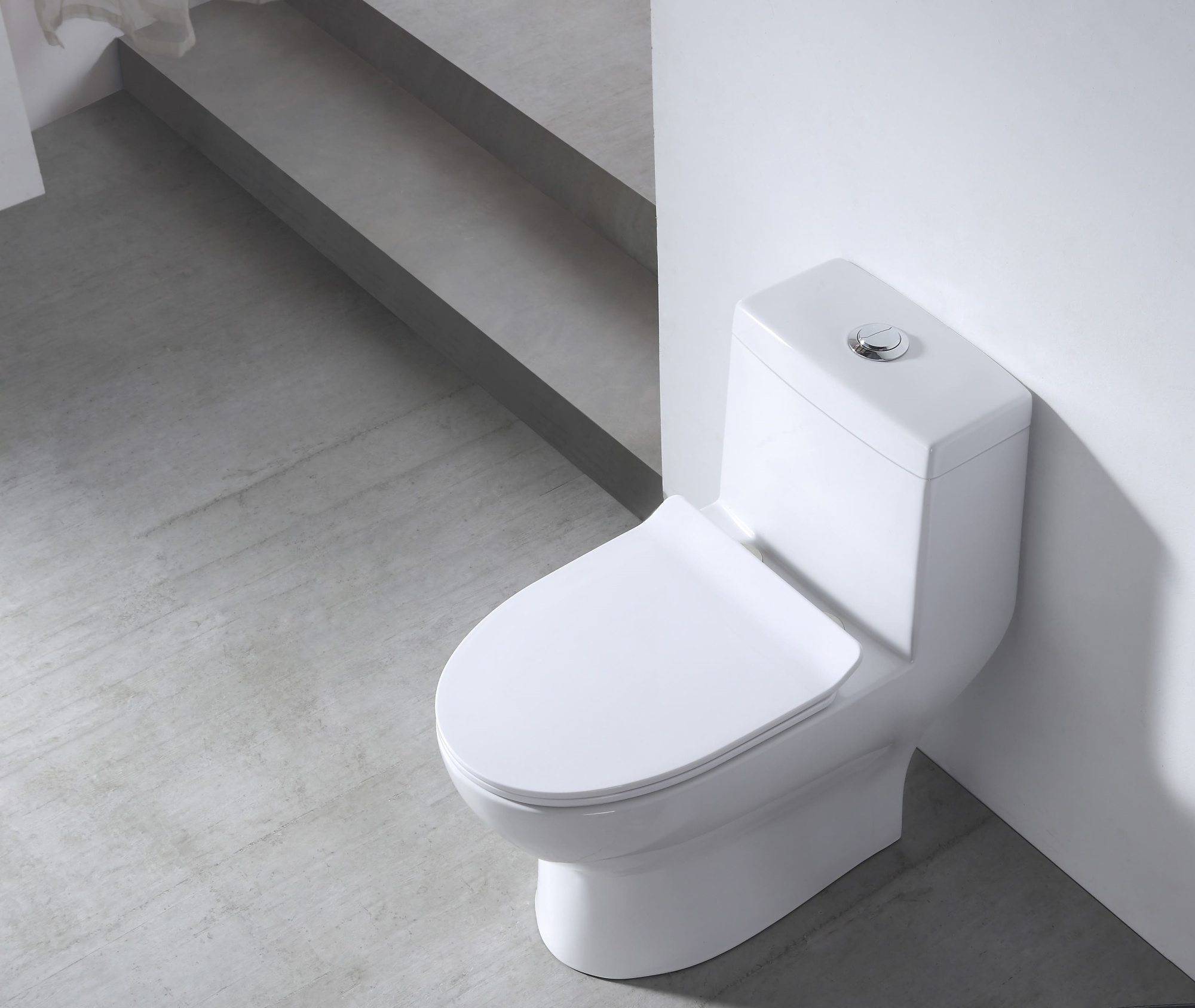 Унитаз-моноблок SM9601R безободковый, сиденье тонкое ДП, арматура (с гофрой и подводкой)