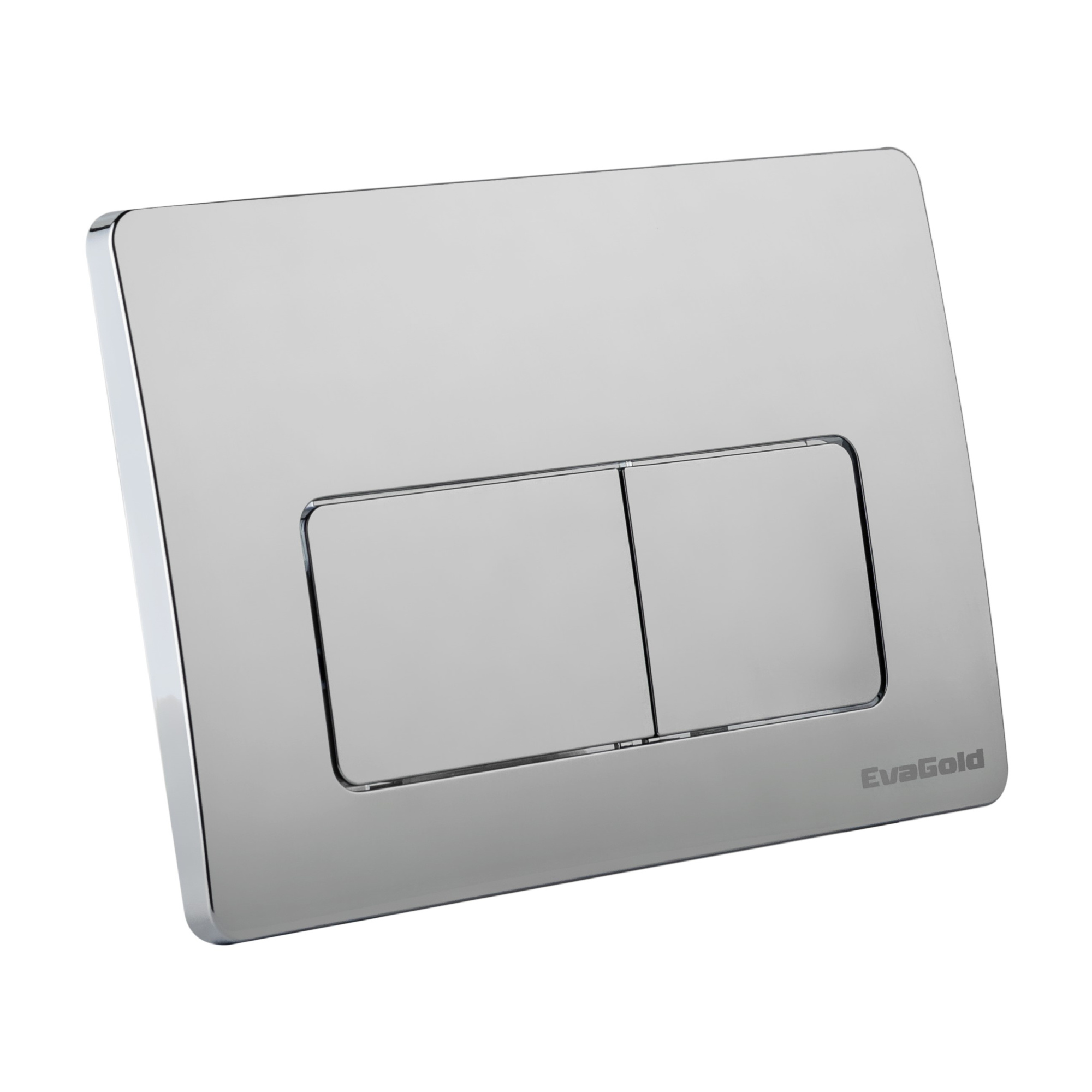 Кнопка смыва EvaGold 07, пластик прямоугольник хром для инсталляции EvaGold 400 и EvaGold 500
