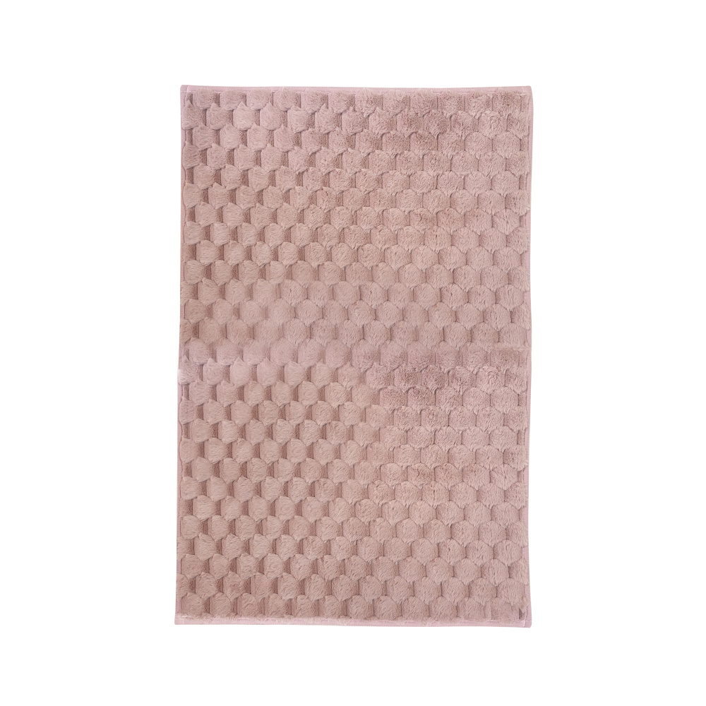 Коврик для ванной комнаты,  50*80 см, HONEY пудровый