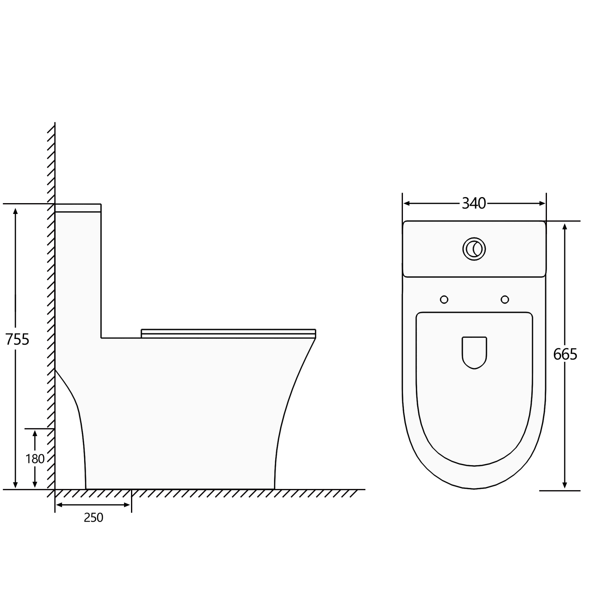 Унитаз-моноблок EG405 безободковый, сиденье тонкое ПП, арматура