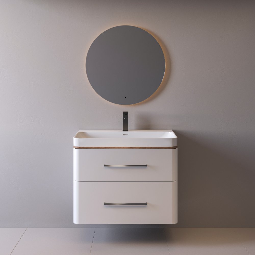 80 Подвесная тумба "Перл 80" белый (ум. Мирра 80)