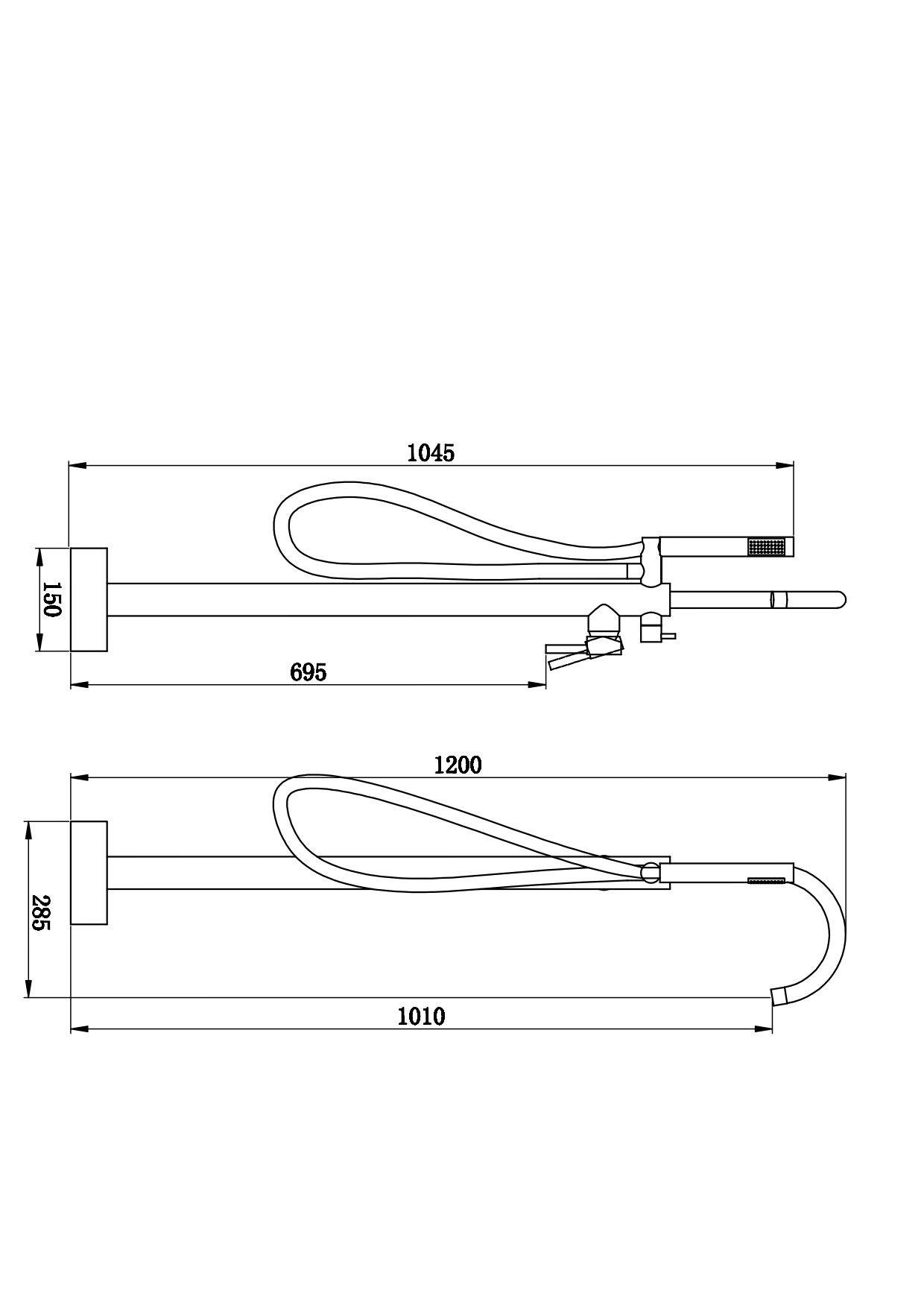 Antares FB04G-PVD Напольный смеситель для ванны латунь, золото EvaGold