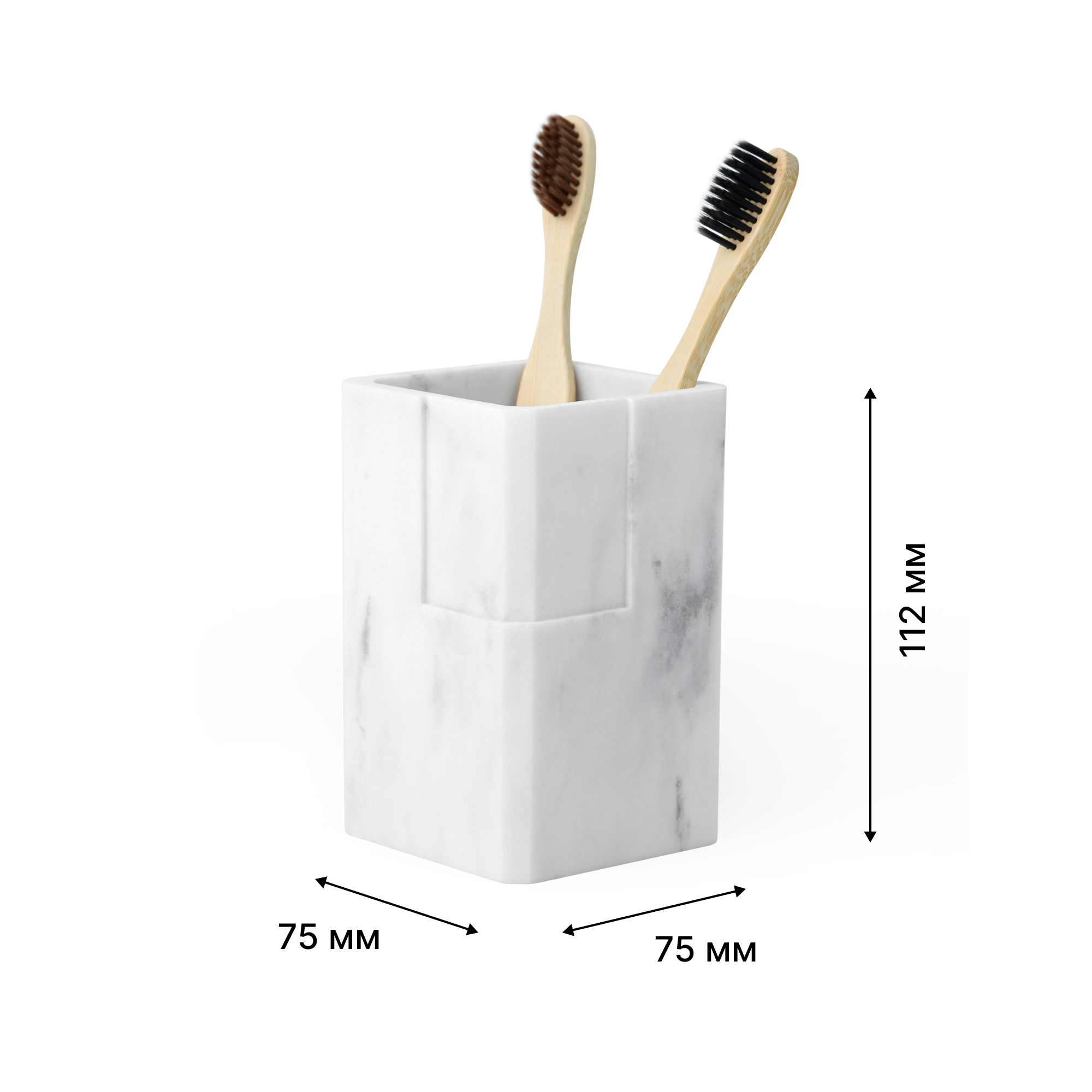 Стакан для зубных  щеток настольный, URBAN, полирезин