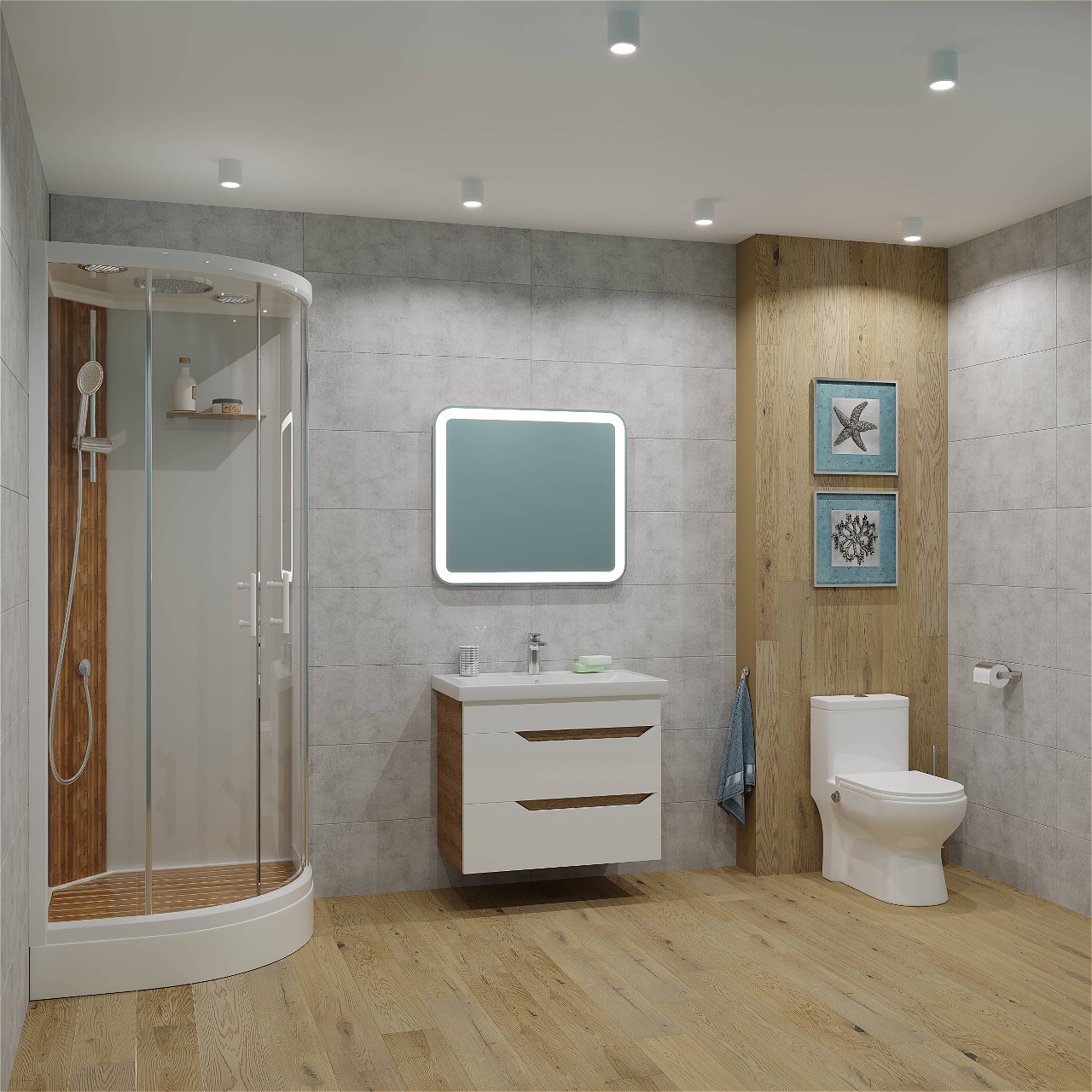 80 Подвесная тумба "Liberty №2 80" (Como 80; ум. Грэмми 80; Фостер 80) (белый)  Pur-клей