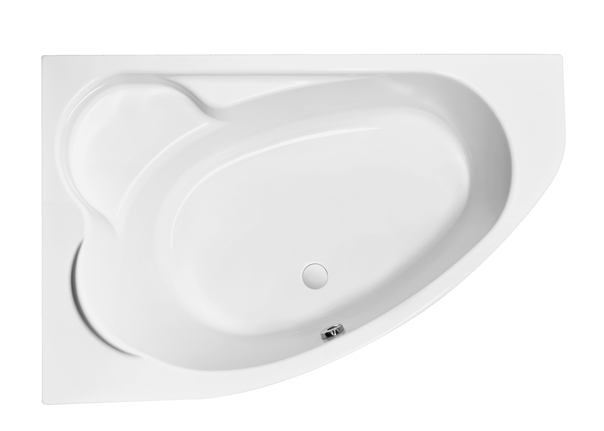 Ванна асимметр.: KALIOPE 170x110, левая,без ножек, ультра белый, Сорт1,