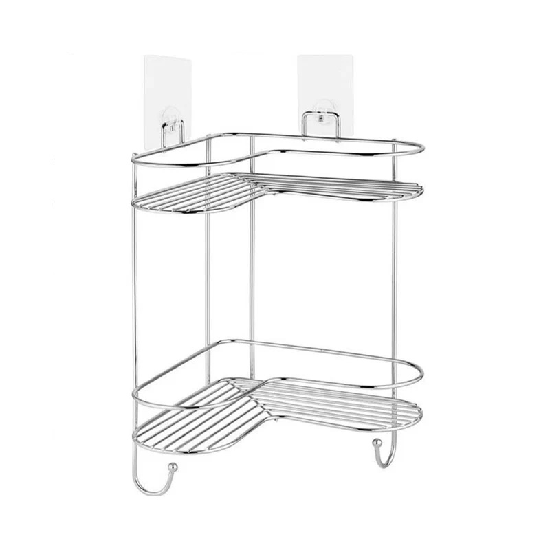 Полка угловая двухъярусная на силиконовом креплении KLEBER "LITE"