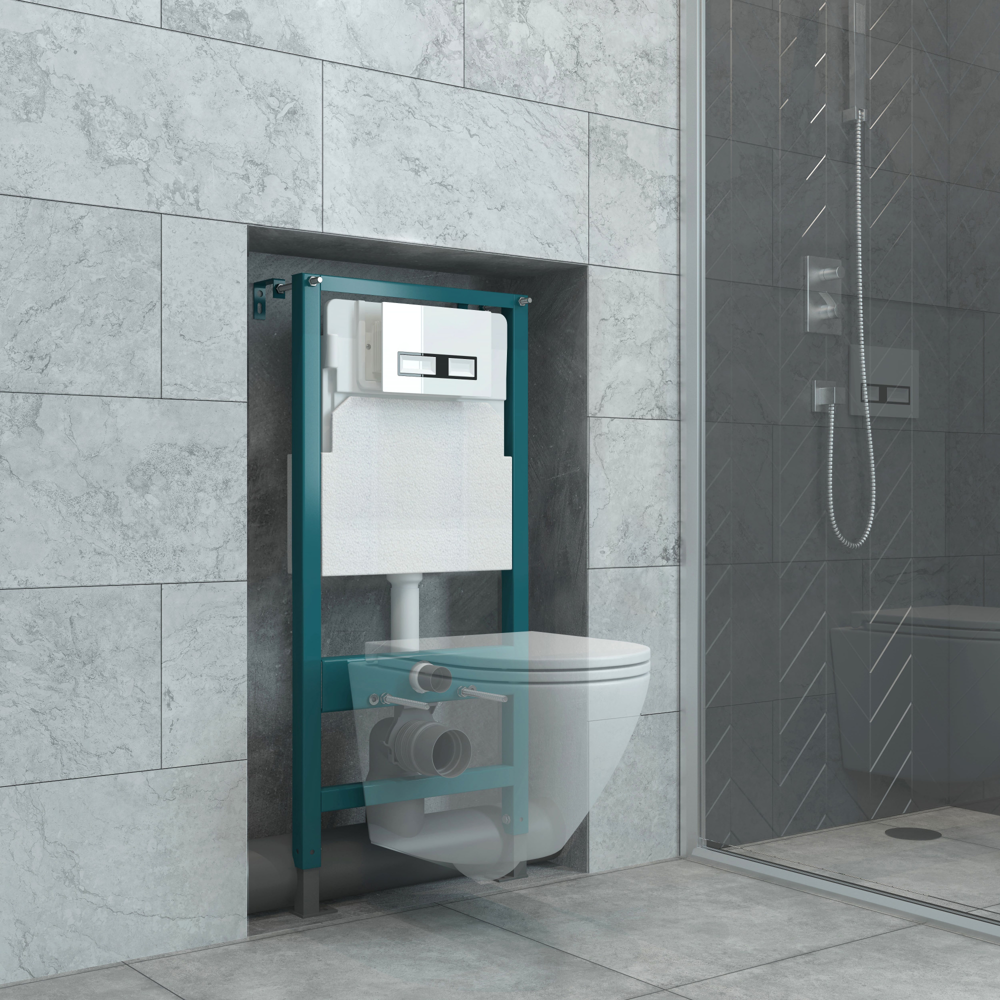 Кнопка смыва сенсорная EvaGold 08S, пластик белая для инсталляции EvaGold 500S с сенсорным управлением