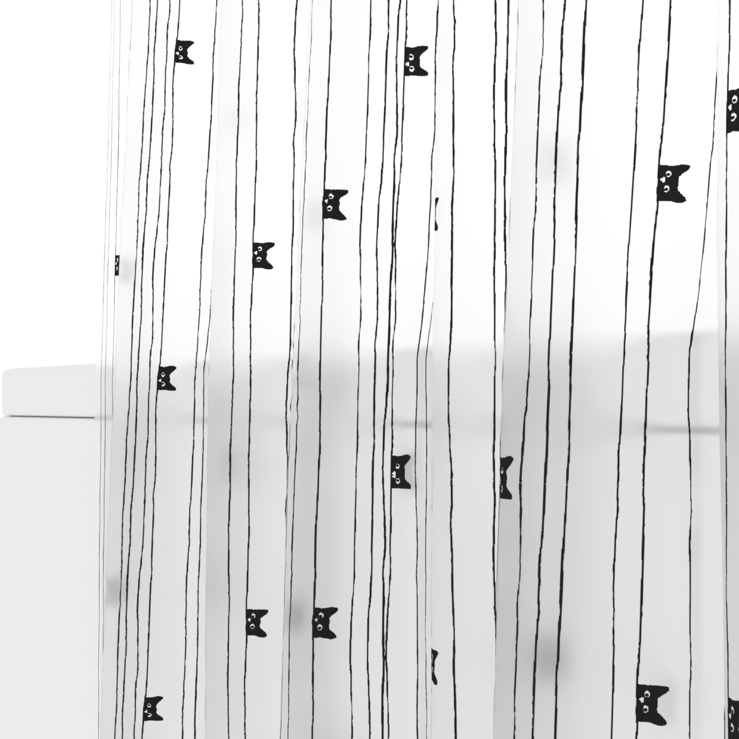 К Шторка для ванной комнаты PEVA "KITTENS" 180*180  FORA