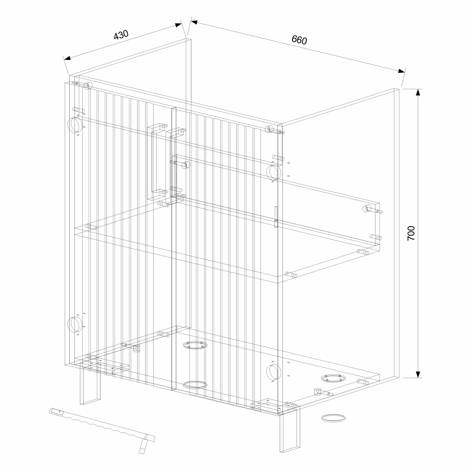 70 Тумба «Era 70» (ум. Фостер 70, Como 70) Монте белый