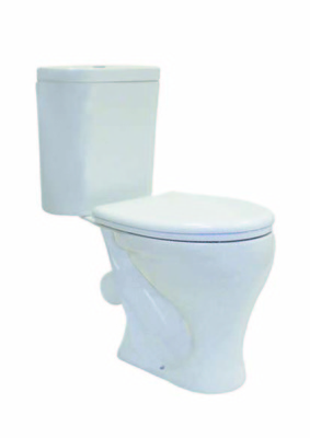 Унитаз-компакт "Луна 1" кос.выпуск, ниж. подвод, 1 уров. арматура, сиденье полипропилен