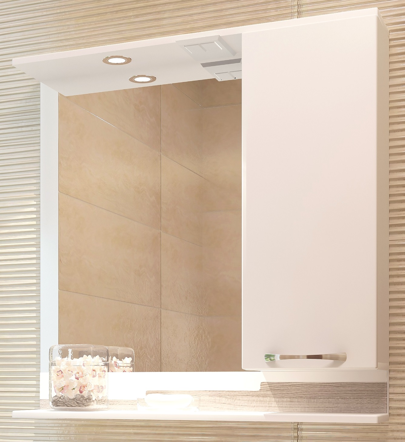 75 Зеркало-шкаф "Каскад-75" моринга