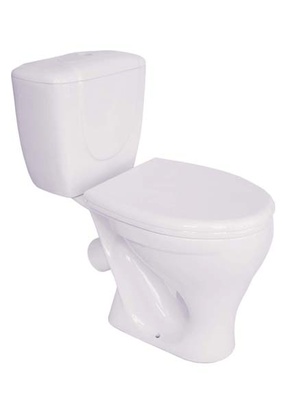 Унитаз-компакт "Луна 2" кос.выпуск, ниж. подвод, 1 уров. арматура, сиденье полипропилен
