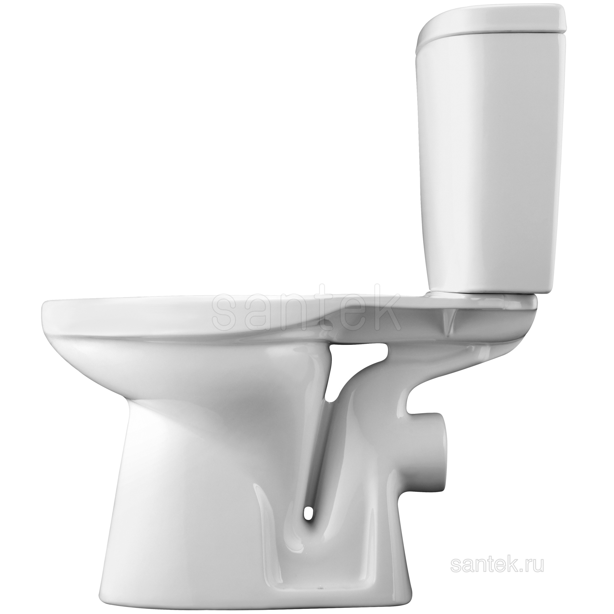 Унитаз-компакт "Анимо" косой (стандарт: 2-реж., дюро, метал крепеж)