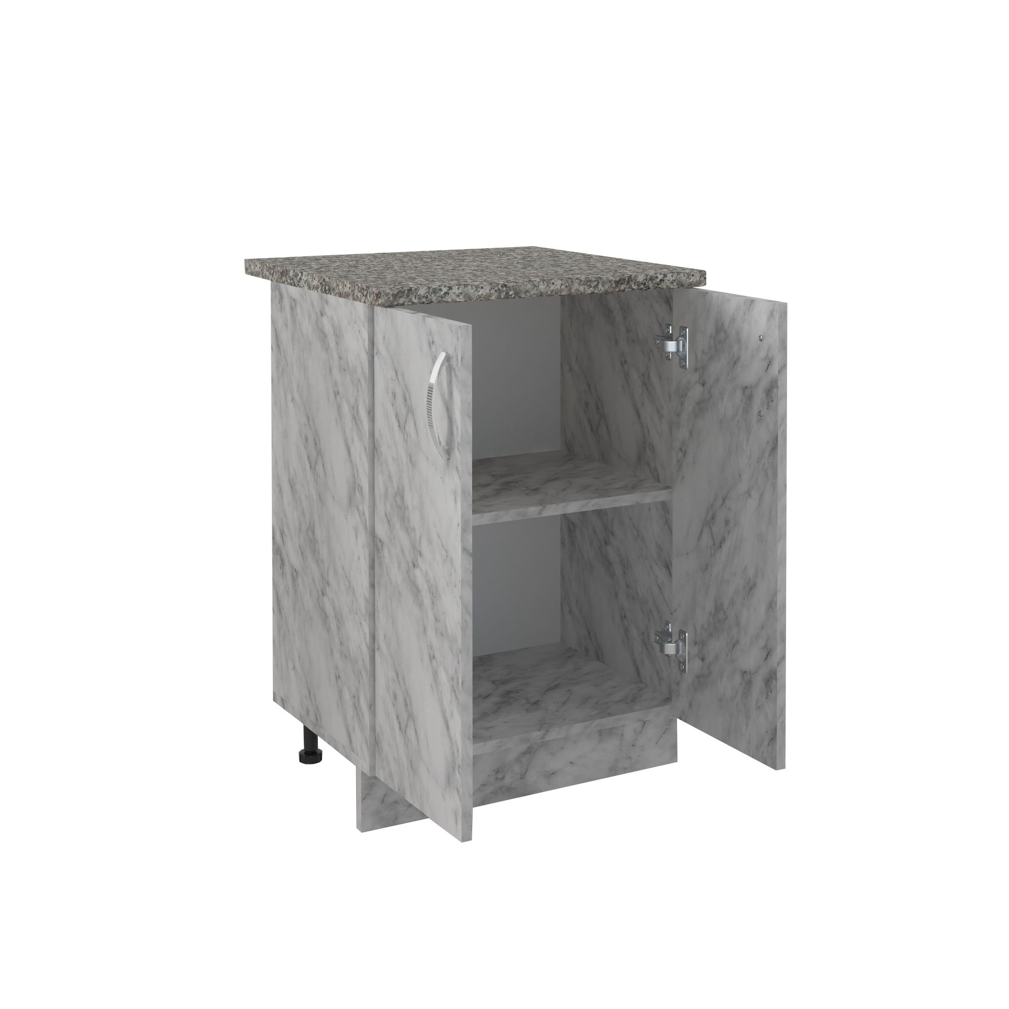 600 Стол рабочий/разделочный - белый мрамор (60х84х43)